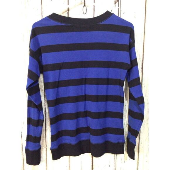 LRL Lauren Jeans Co. Royal Blue & Black Knit top Button Accents Size XS 🌺🌸 - Picture 7 of 9